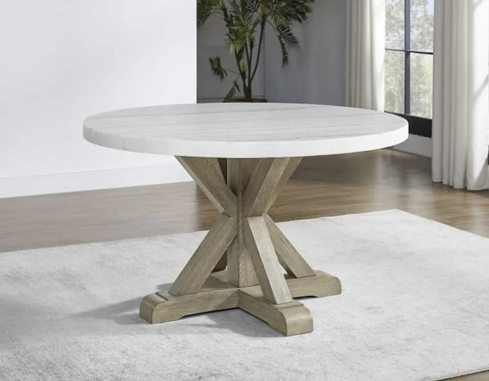 SHEILA ROUND MARBLE TOP TABLE