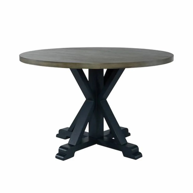 SALVADOR NAVY PEDESTAL TABLE