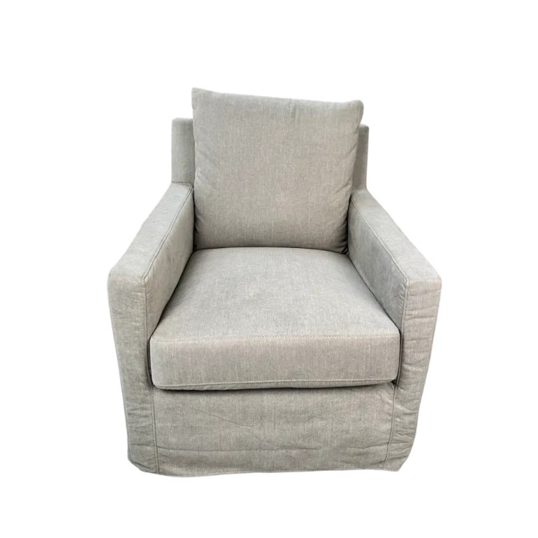 BELLINI GREY SLIPCOVER SWIVEL GLIDER