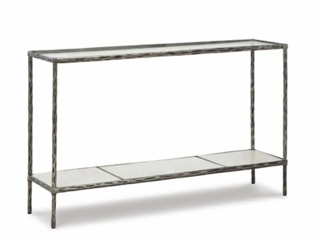 BRADY ANTIQUE PEWTER CONSOLE TABLE