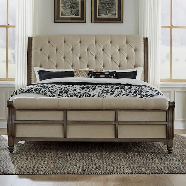 KAINE QUEEN SLEIGH BED