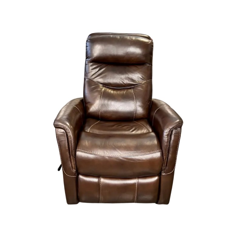 LINCOLN BROWN MANUAL LEATHER RECLINER